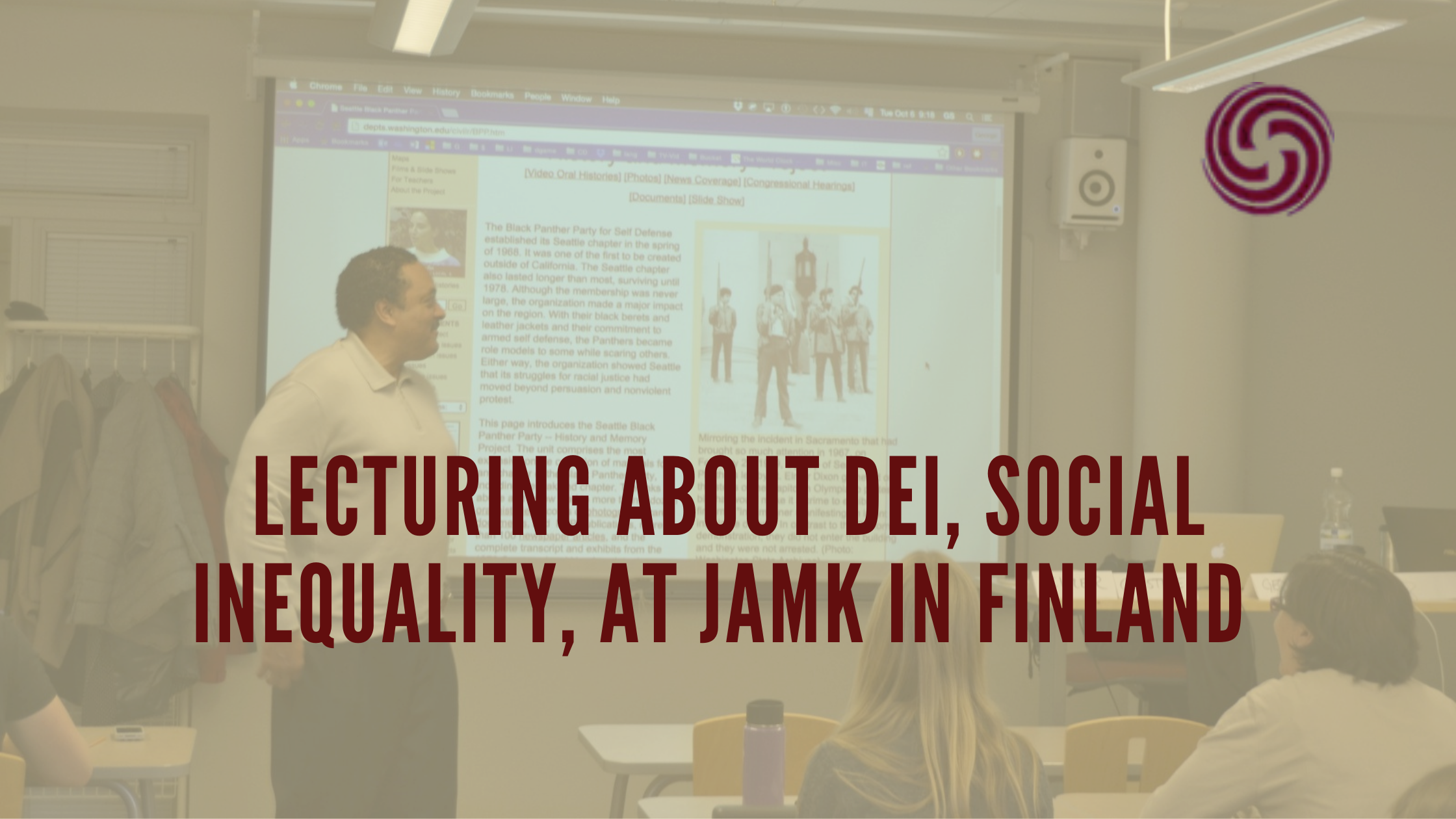 This Week! Lecturing about DEI, Social Inequality, at JAMK in Finland