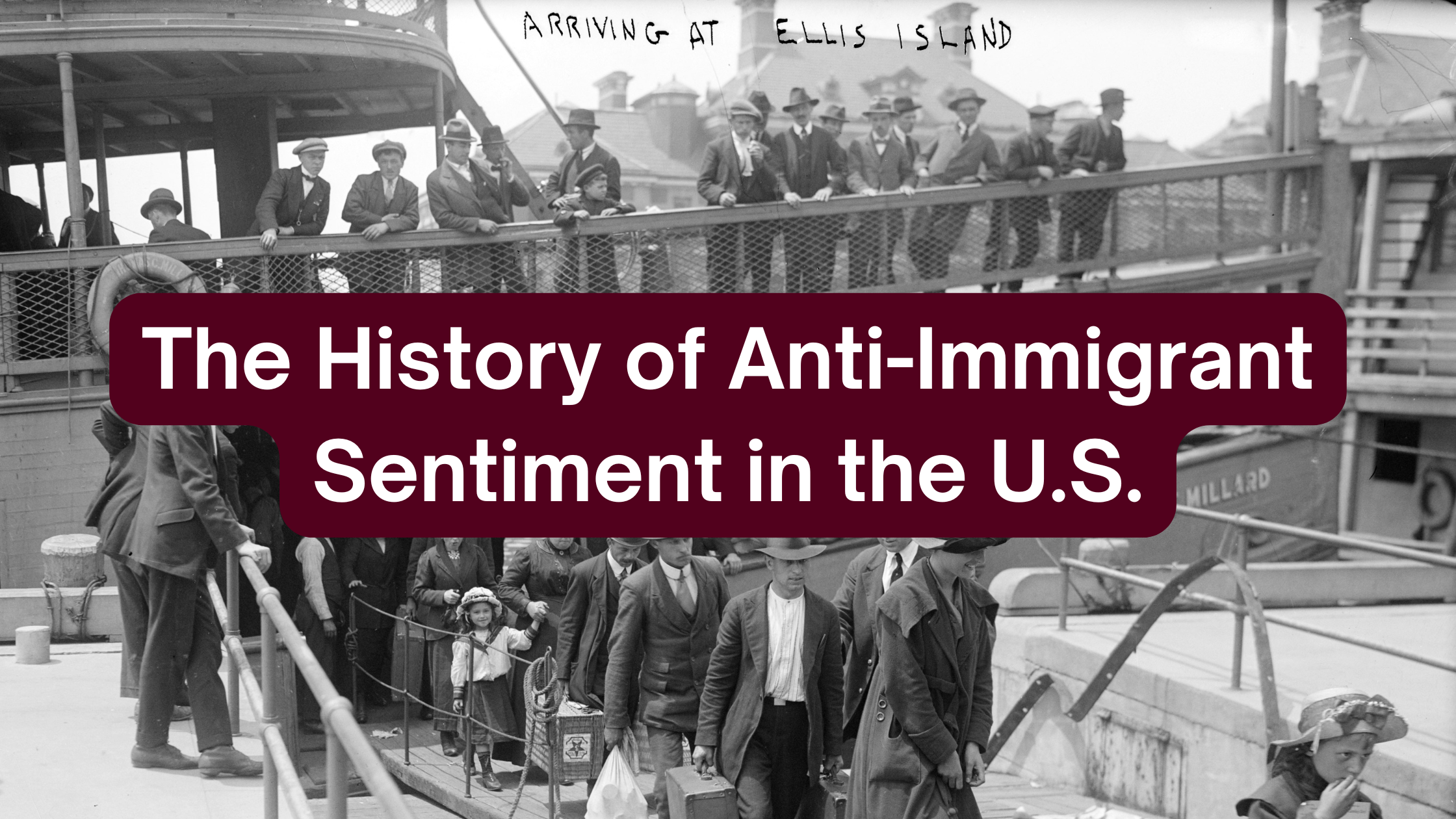 Anti-Immigrant Sentiment – A Recurring and Dangerous Pattern