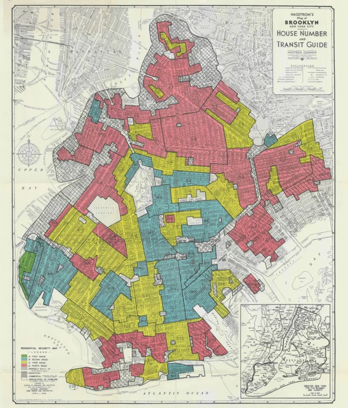 Freedom, Not Finished 4 Redlining map in Manhattan